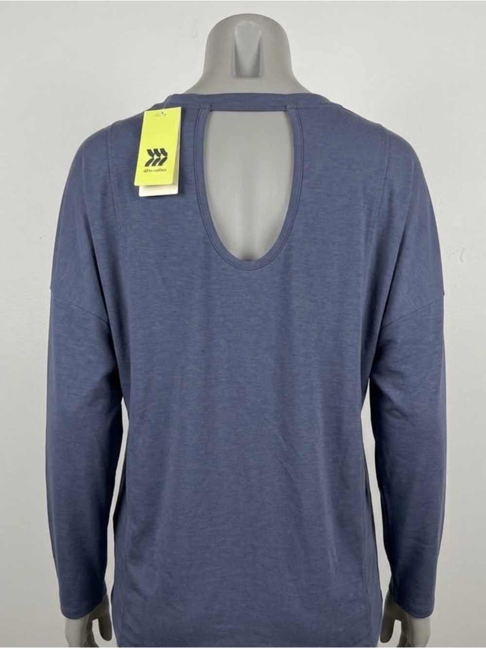 All in Motion Gray Boxy Blouse with Cut Out